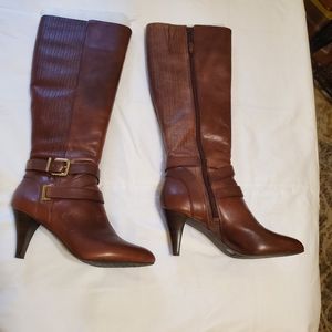 ANTONIO MELANI Leather Boots Brown Size 8M